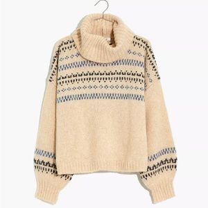 Madewell Fair Isle Turtleneck Sweater XXS